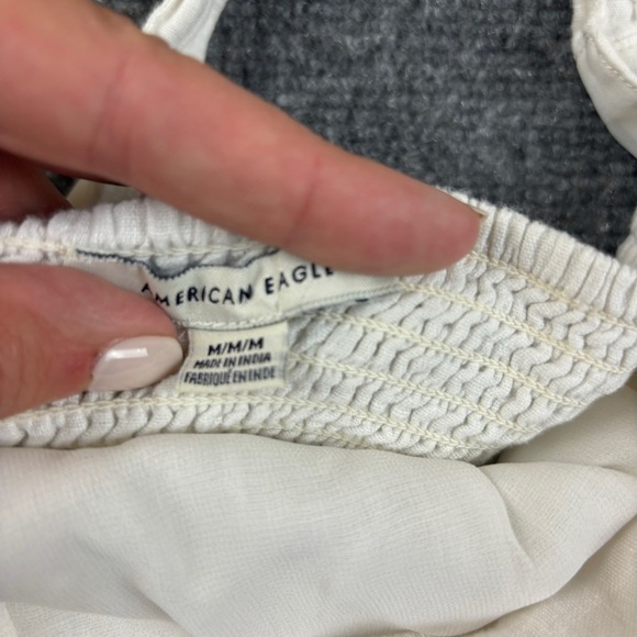 AMERICAN EAGLE Women’s Halter White Midi Summer Dress with Pockets size: Medium - Picture 5 of 10